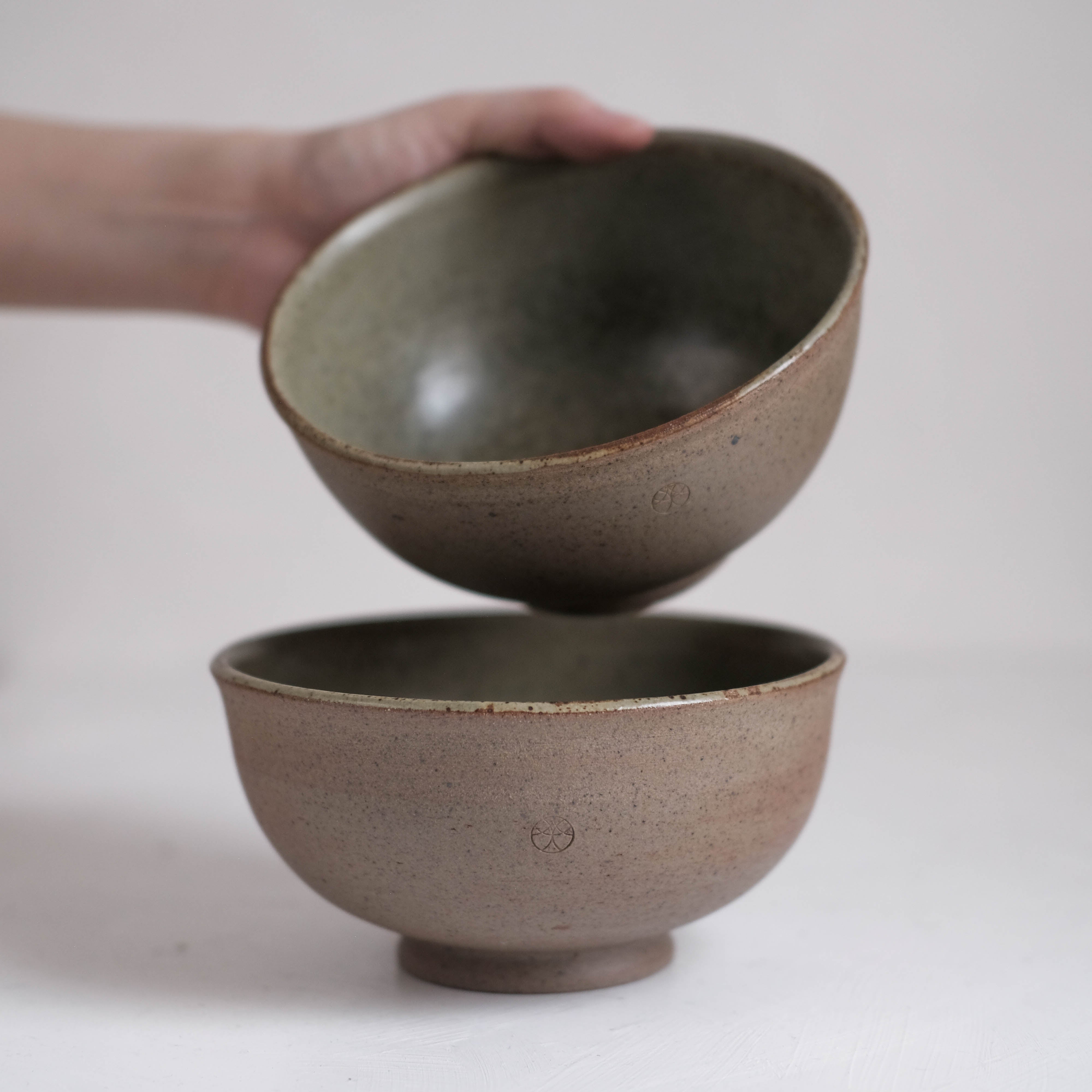 Haigusuri (灰釉) Bowl #ADN108 (Set of 2)